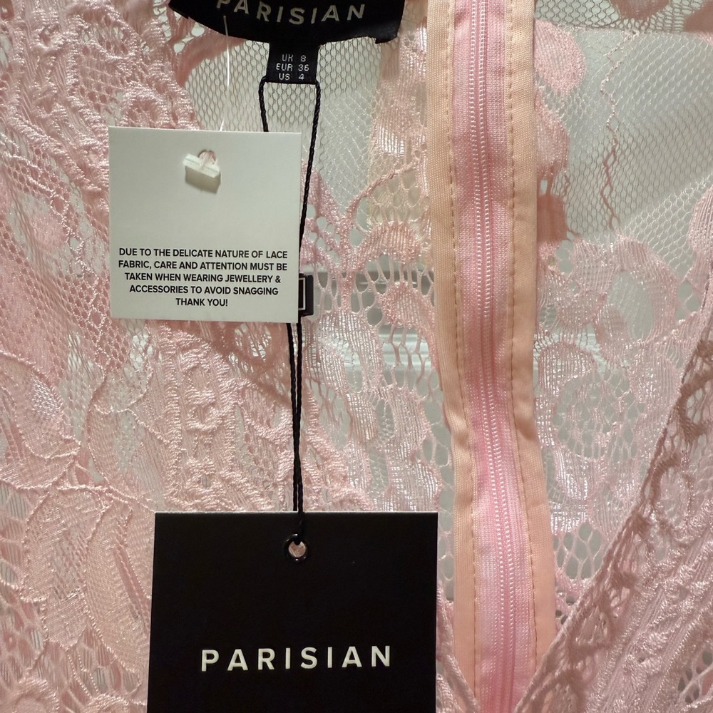 Parisian Works Blush Lace Bodysuit - Picture 2 of 8
